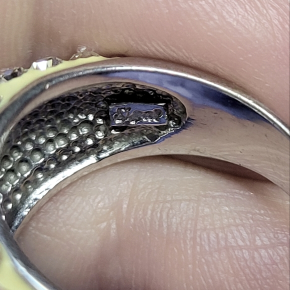 David Sigal 925 Silver with Enamel Ring - Picture 5 of 6